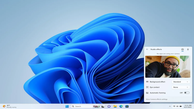 Windows Studio Effectsへのアクセスを改善