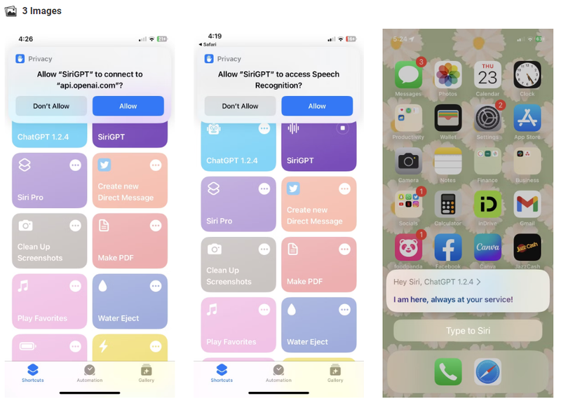 iPhoneのSiriでChatGPTショートカットを使う