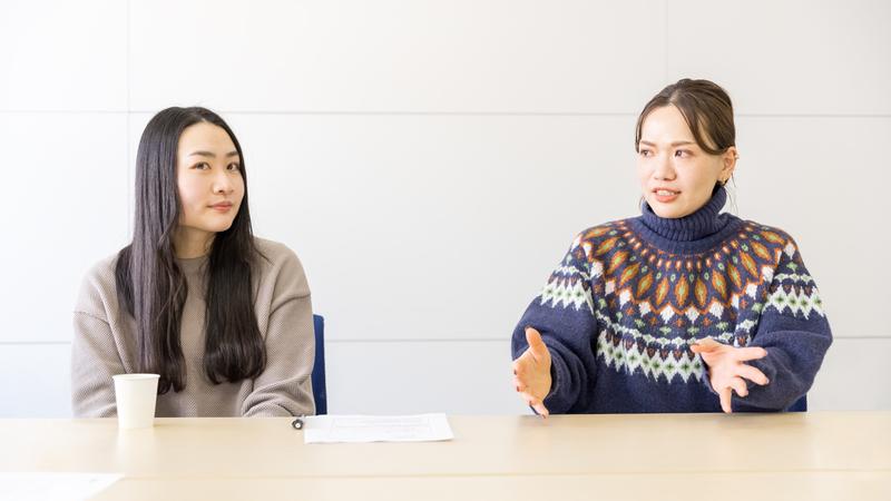 右: 田崎聖子(たざき・せいこ)FICC メディア・プロモーション事業部 コミュニケーションプランナー/左:末川瑞歩(すえかわ・みずほ)FICC 同事業部 プロデューサー
