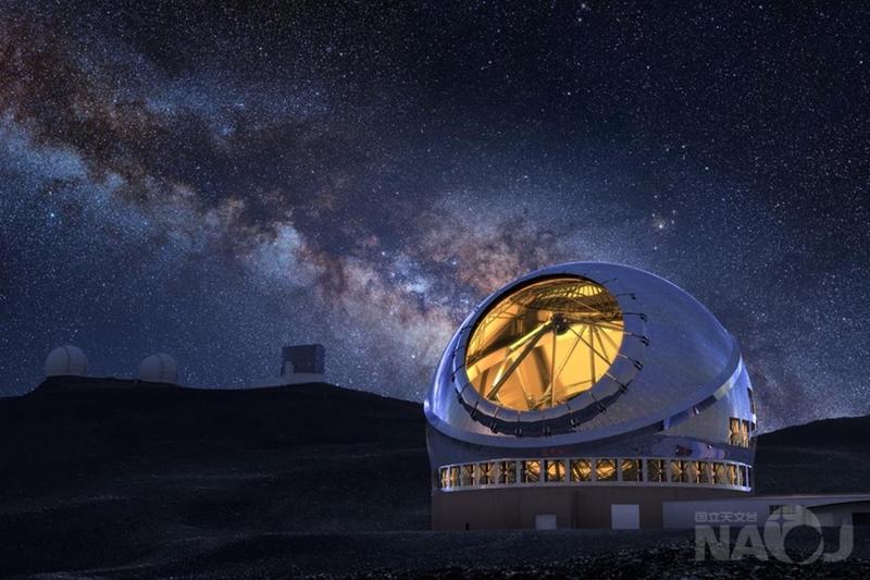 次世代超大型望遠鏡、TMTの完成予想図。
