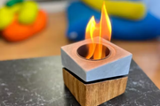 揺れる炎でリラックス。室内でも、屋外でも使えるコンパクト焚き火台「Fire Therapy」