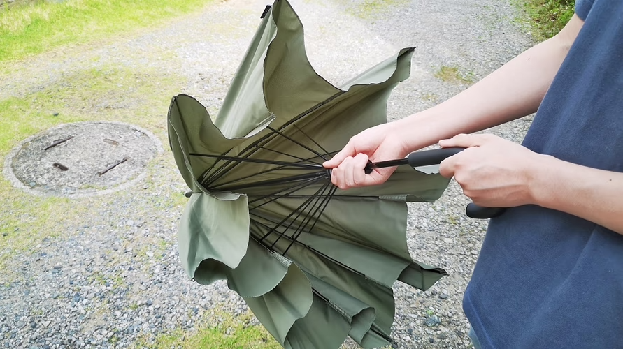 ベルトで留めなくていい傘」がついに出た！ 閉じるだけでシュパッと畳