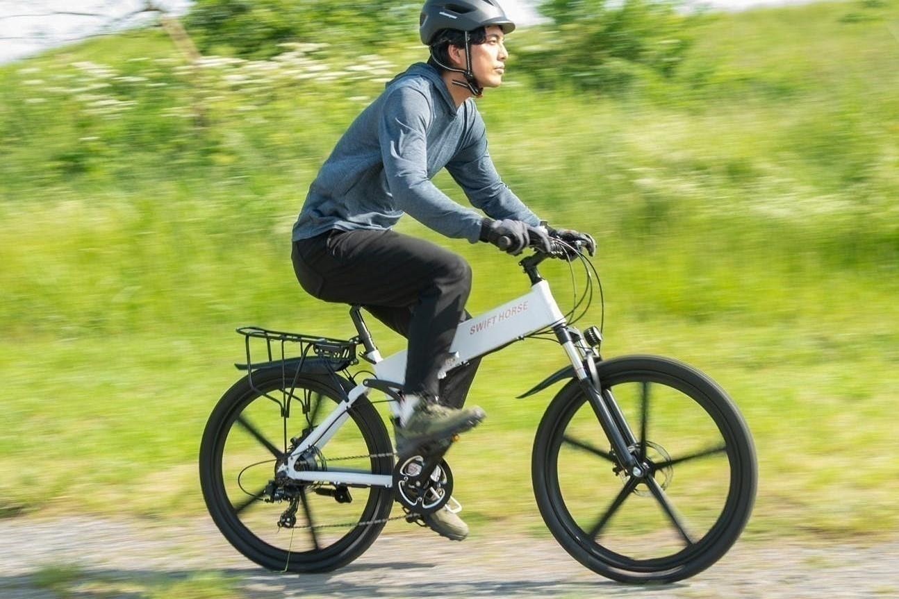 2つ折りにして持ち運べる。坂道も余裕な電動アシストマウンテンバイク