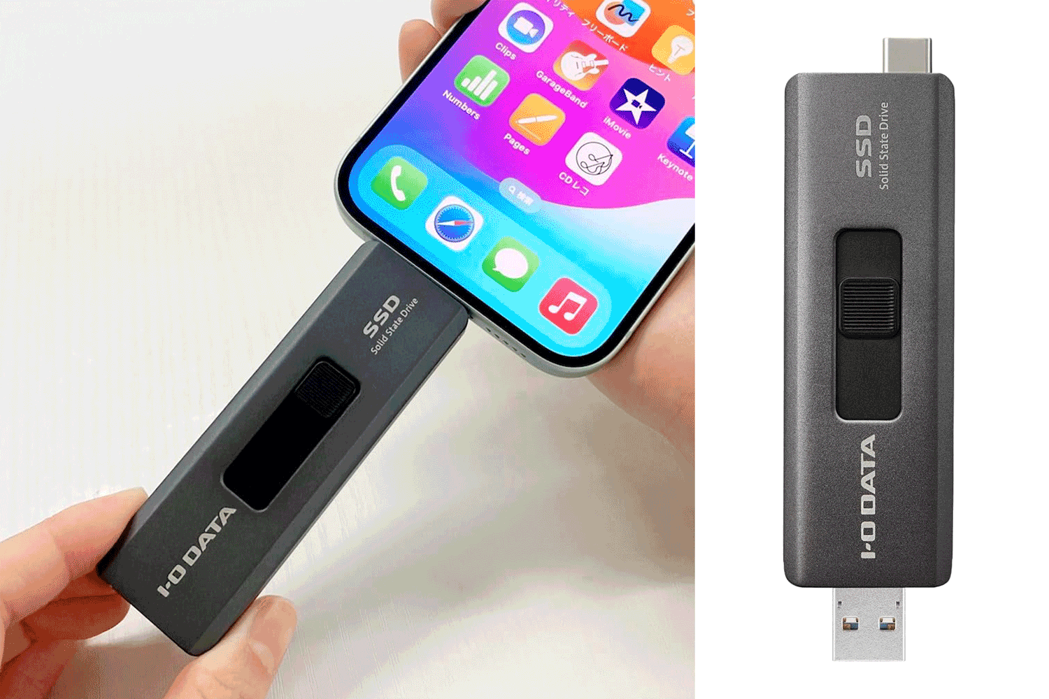 新品未開封【SSPE-USC1B】I-O DATA 1TB スティックSSD SSPE-USC1B 外付けSSD USB-C＋USB-A接続 スティックSSD(Chrome