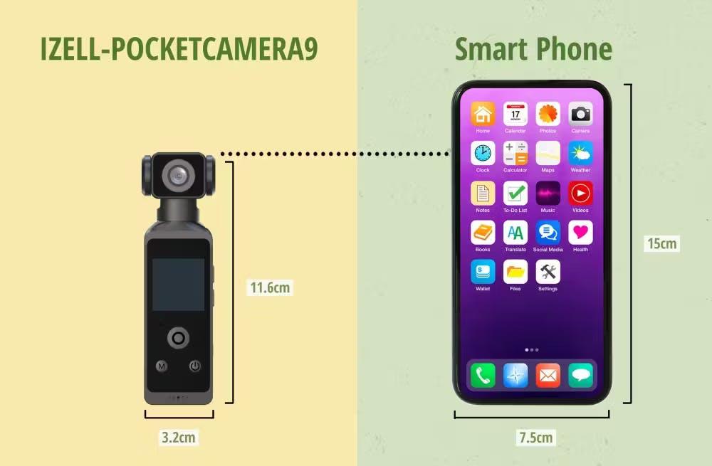 IZELL POCKET CAMERA 9 アクションカメラ 5K  防水ケース お手頃価格だから遊び倒せそう！ 付属品も充実した5K対応の