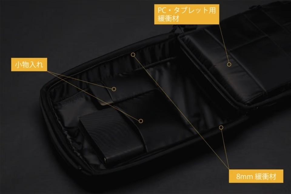 容量も増やせて便利！ シンプルでスマートだからスーツや