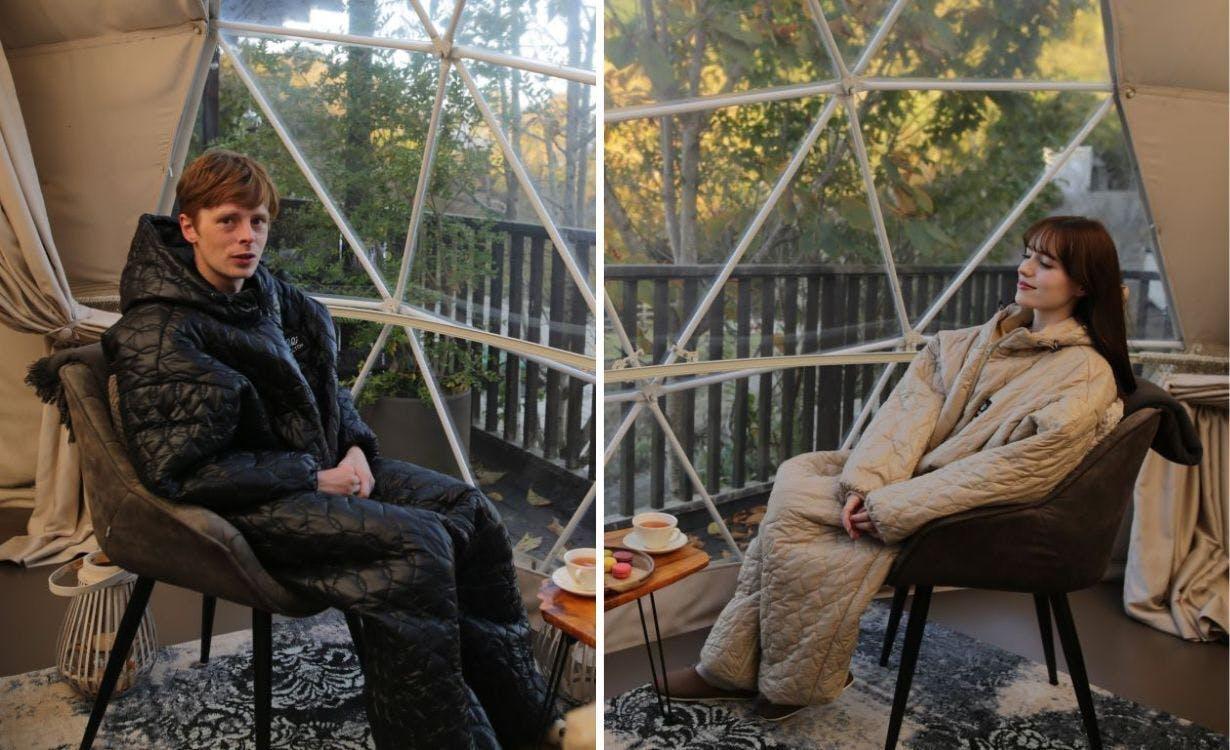 宇宙服素材のエアロゲルで薄くてもしっかり暖かい！ 寒い室内や