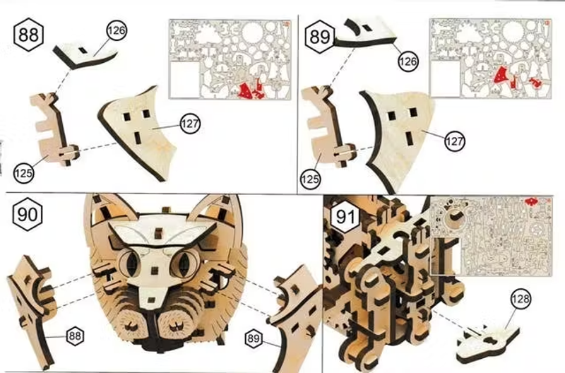 猫さんセット 組み立てても歩かせても楽しい、猫型の木製組み立てキット「Kit