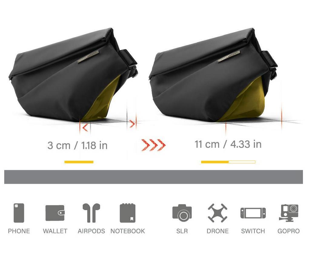 NIID スリングバック R1-PRO オリガミ・チャコール Amazon | [ニード] ボディバッグ R1 PRO NIID URBANATURE