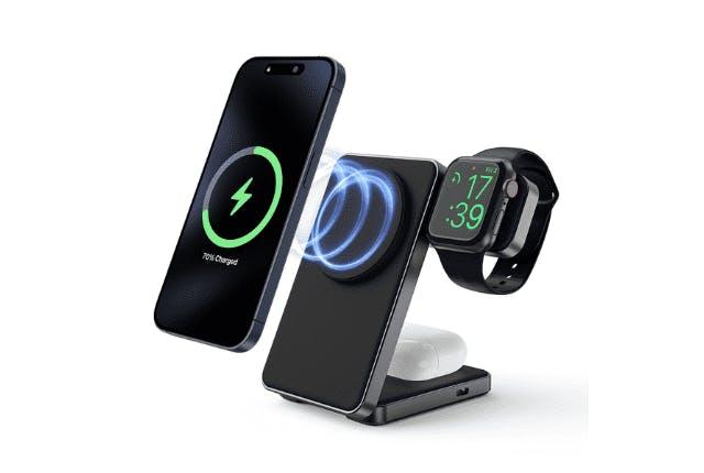 iPhone・Apple Watch・AirPodsもケーブル1本で同時充電！ マルチ充電器 ...