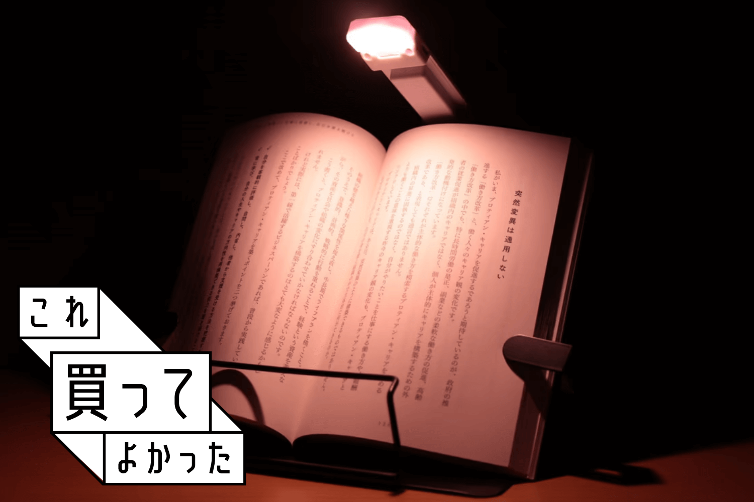 就寝前の読書がはかどるクリップで留める読書灯「EVERISE Clip Book