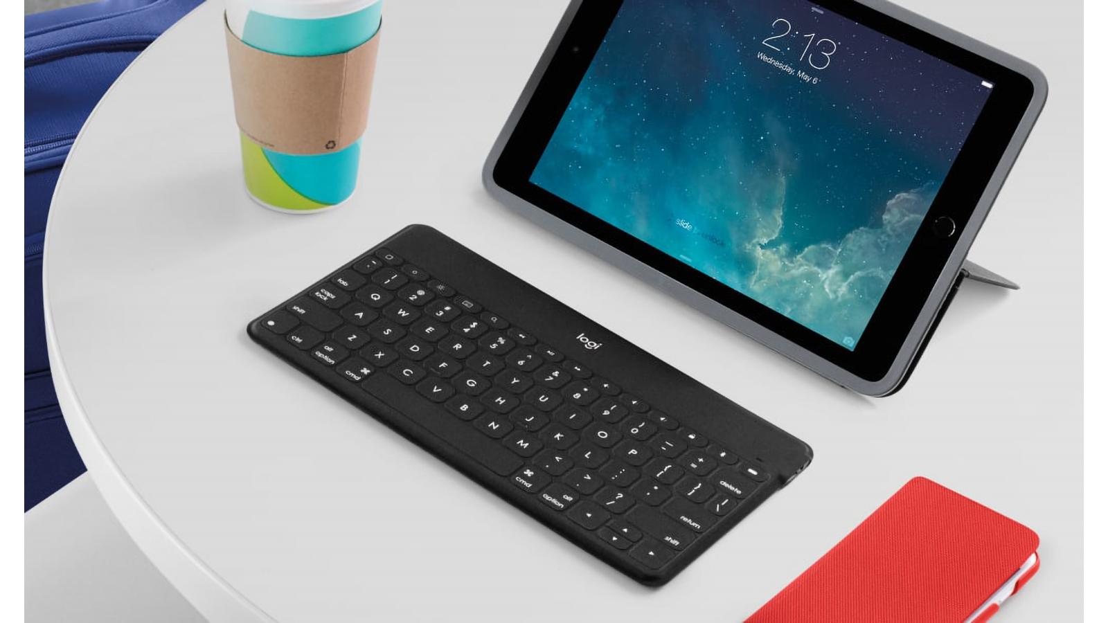 ロジクール KEYS-TO-GO iK1042BKA 第9世代 iPad iPhone キーボード ポータブル ブラック Bluetooth 薄 美品KEYS-TO-GOポータブルワイヤレスキーボード iK1042BKA Logicool