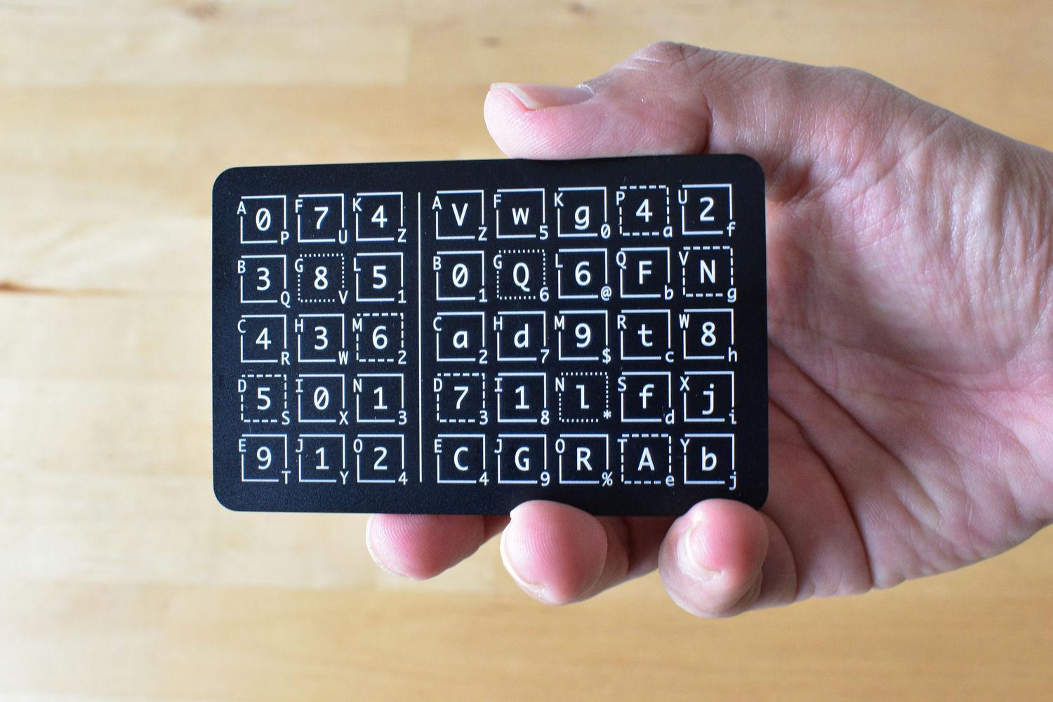 結局アナログが1番。このカードのおかげでパスワードの生成・管理が