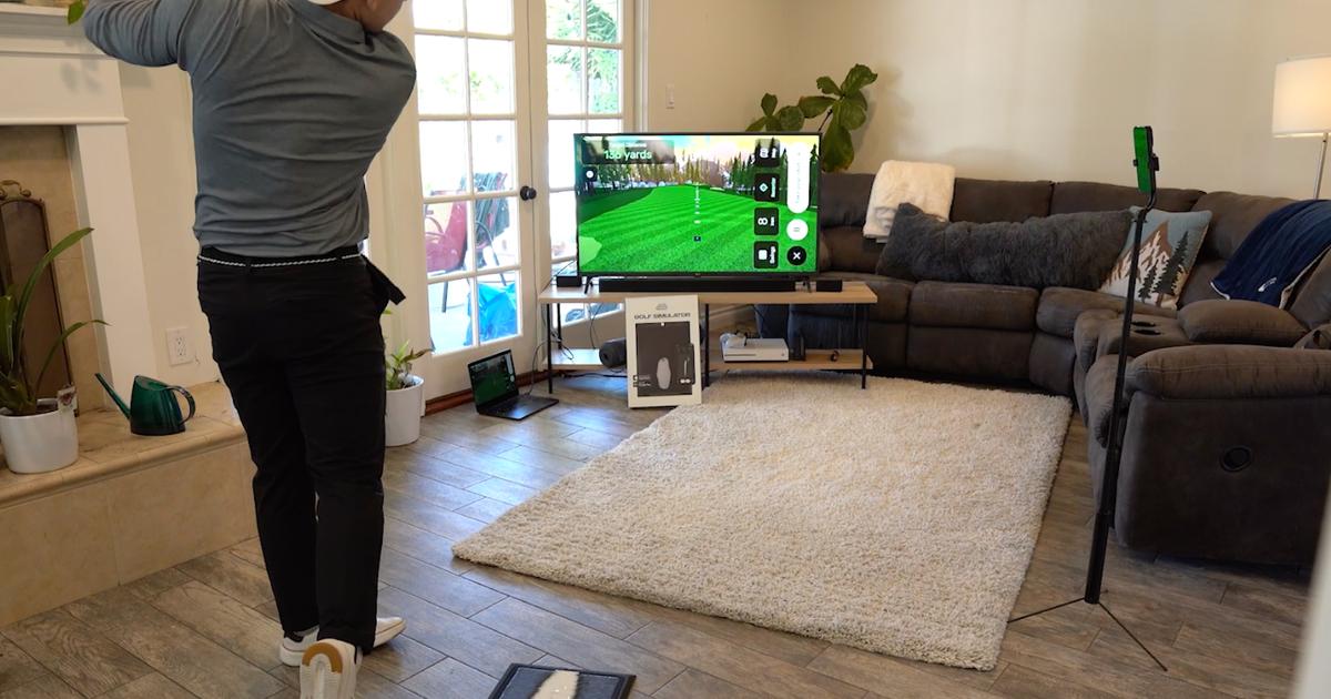 ゴルフ上達は自宅で。AIシミュレーターと練習器具がセットになっ