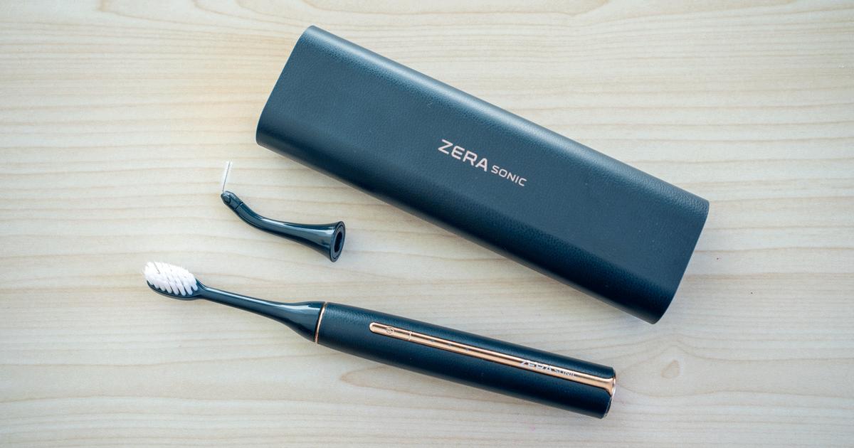 UV除菌と自動乾燥でいつでも衛生的！ ポータブル音波振動歯ブラシ