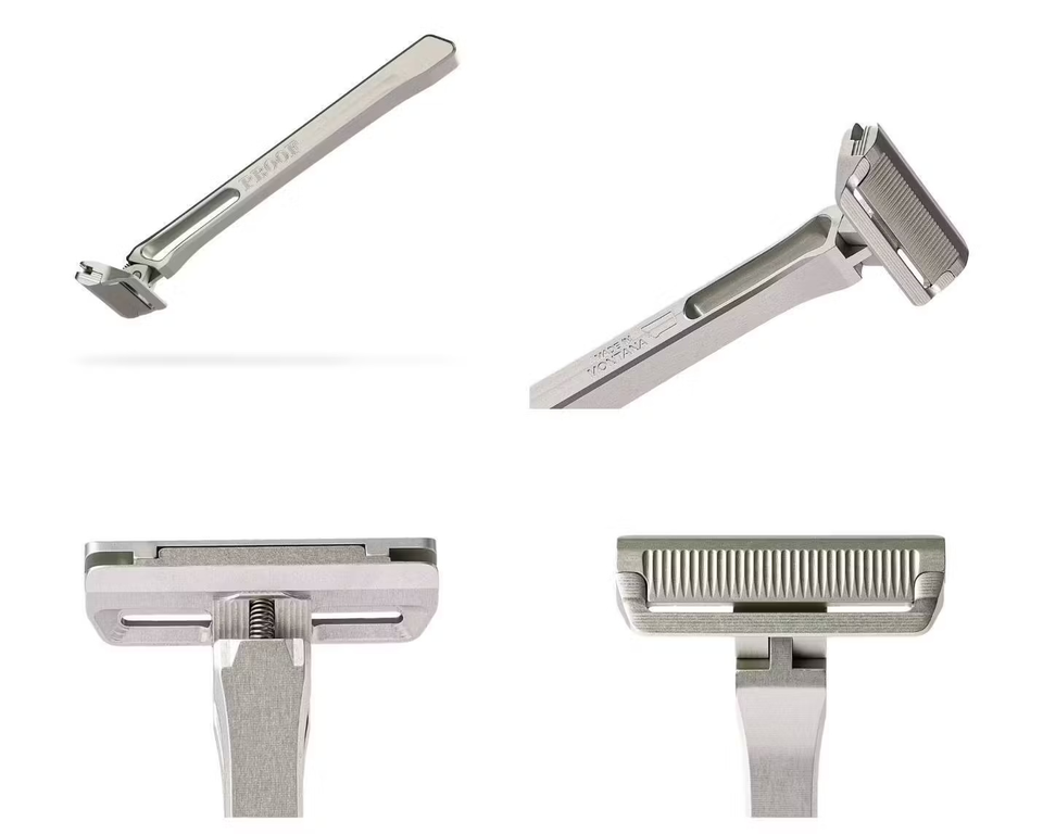 好きな替刃でOK! 航空機グレードアルミニウム製の洗練されたシェーバー