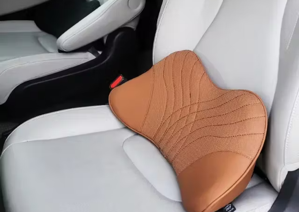 【スゴい腰プレミアムミニ】2個セット　車用腰当てクッション ドライブやデスクワークで腰が痛い人は必見!? 本革調で高級感