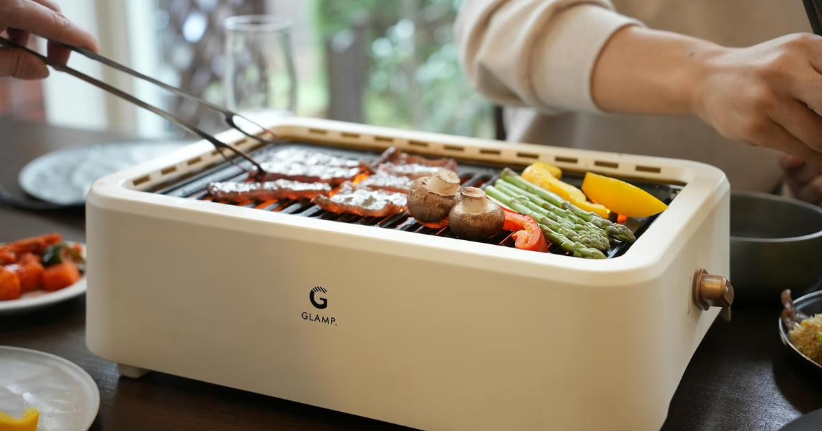 七輪の仕上がりを煙レスで実現。超少煙グリル「GLAMP.」の先行セールが