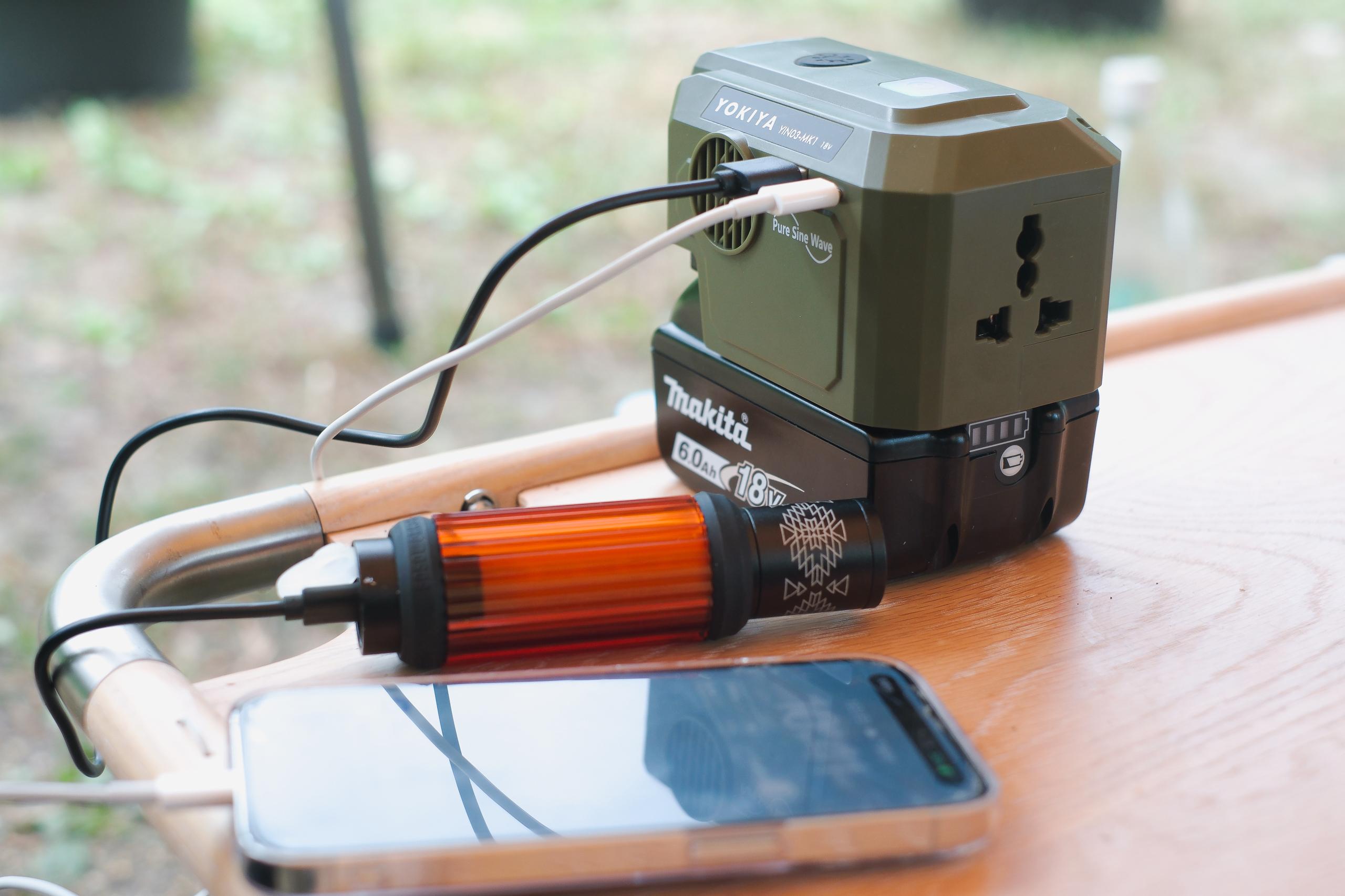 マキタ製品愛用者にもオススメ！ 18Vバッテリーが正弦波ポタ電になる