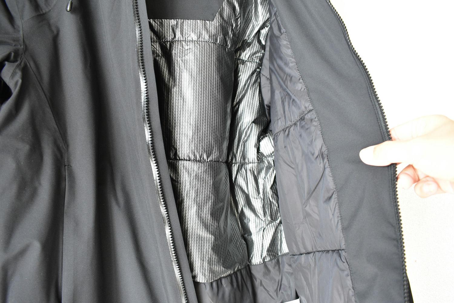 725gの次世代防寒ジャケット。宇宙服素材の蓄熱と赤外線加熱が暖かい