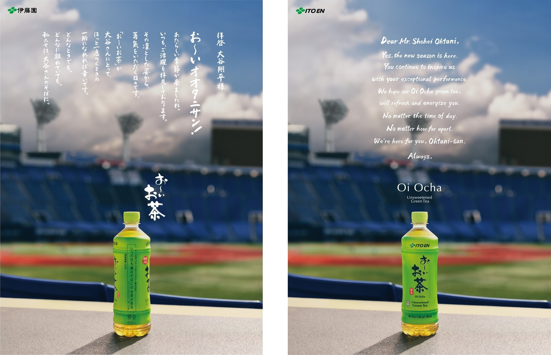 大谷翔平　ITO EN お茶の常識 タペストリー　バナー　非売品 大谷翔平、期間限定ボトルの「お〜いお茶」が新発売…花巻東高や