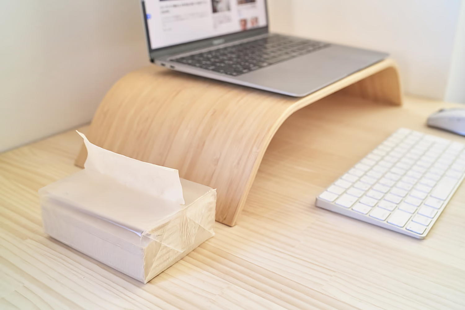 ケースいらずで部屋になじむ。無印良品のコレに変えたら、「ティッシュの生活感」が消えた