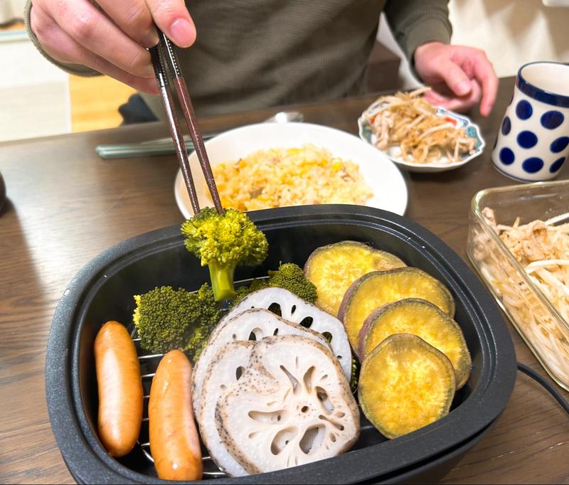 無印良品のホットプレートなら1台5役。焼肉も蒸し野菜もコレ1つでOK 