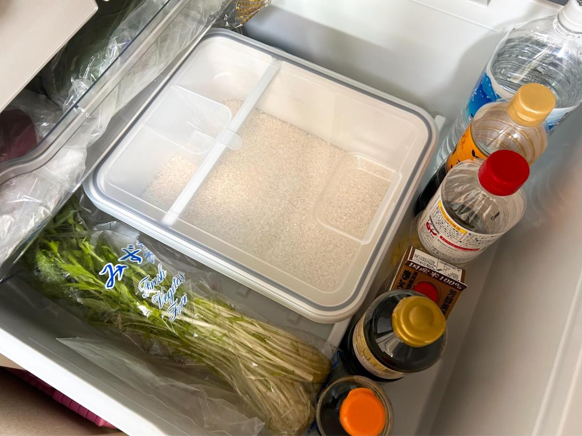 常温保存で大丈夫？野菜室にすっぽり入る米びつが、おいしさも衛生面も