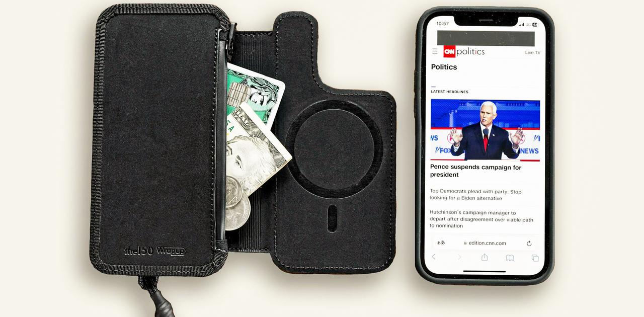 必要なときだけミニ財布をピタっ！ 身軽なお出かけを助けるiPhoneケース「Wrapup」