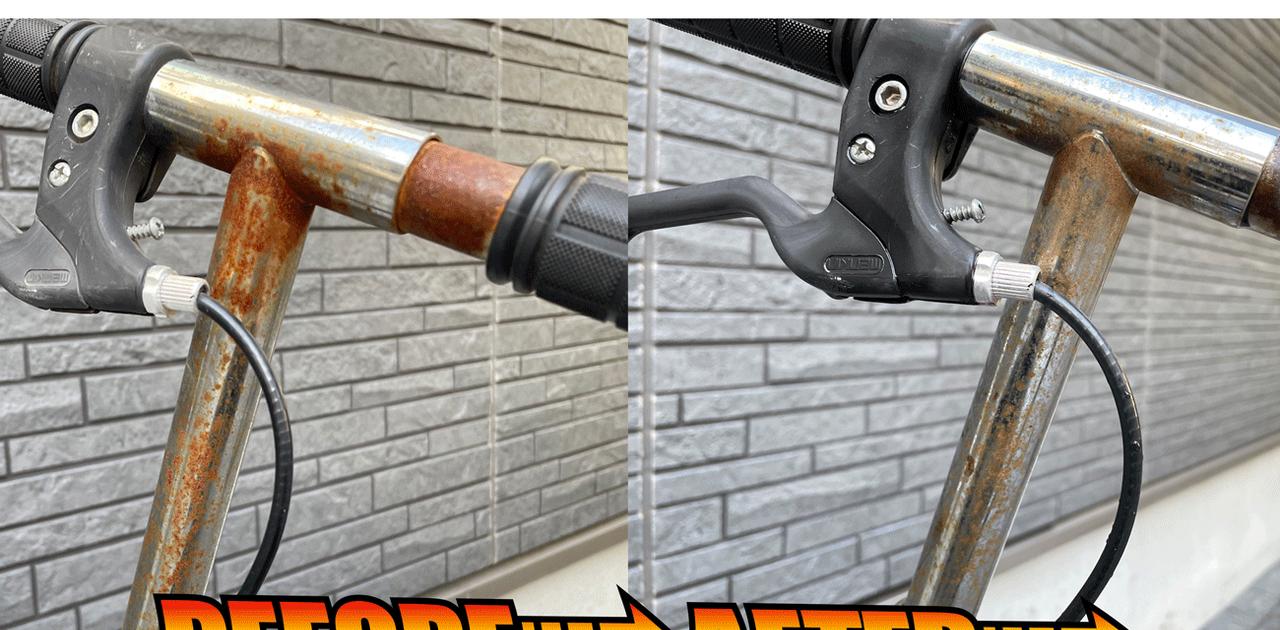 強烈なサビもスッキリきれいに。このスプレーなら泡を吹きかけて流すだけ
