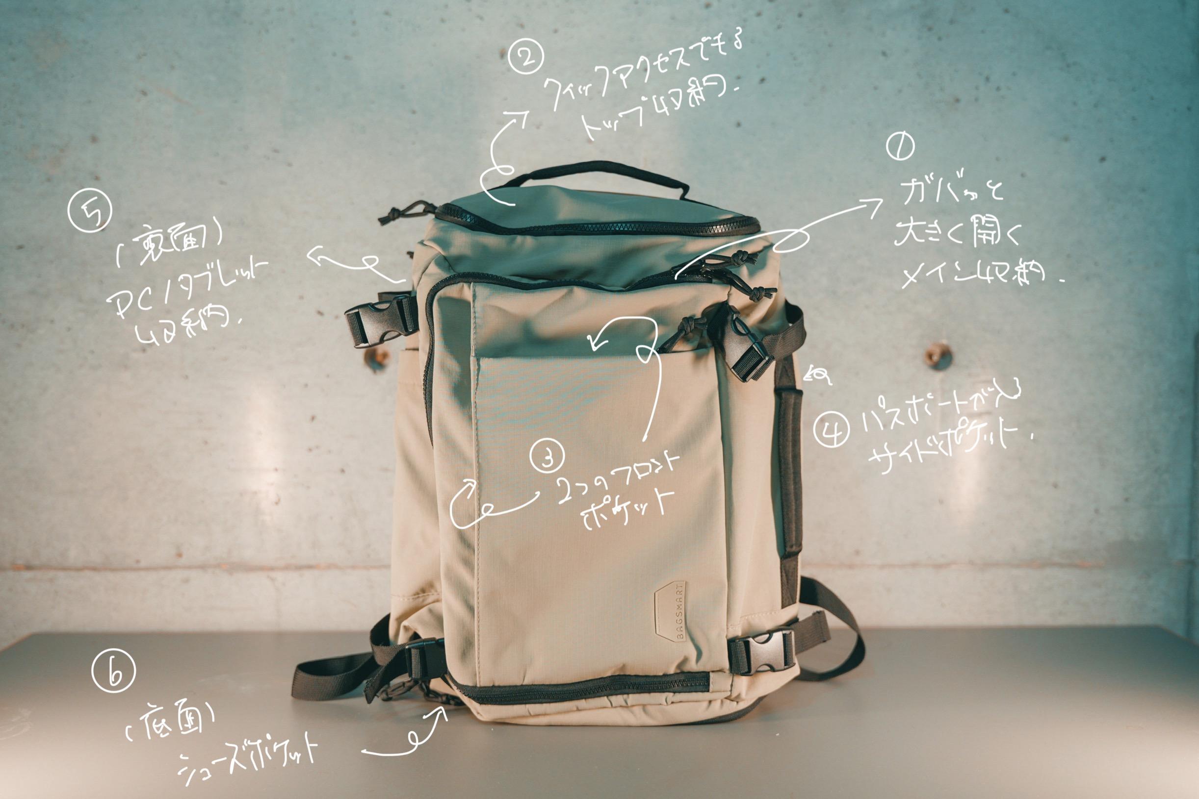 スーツケース感覚で荷物整理がラク！ 「Blast Quick Access Backpack
