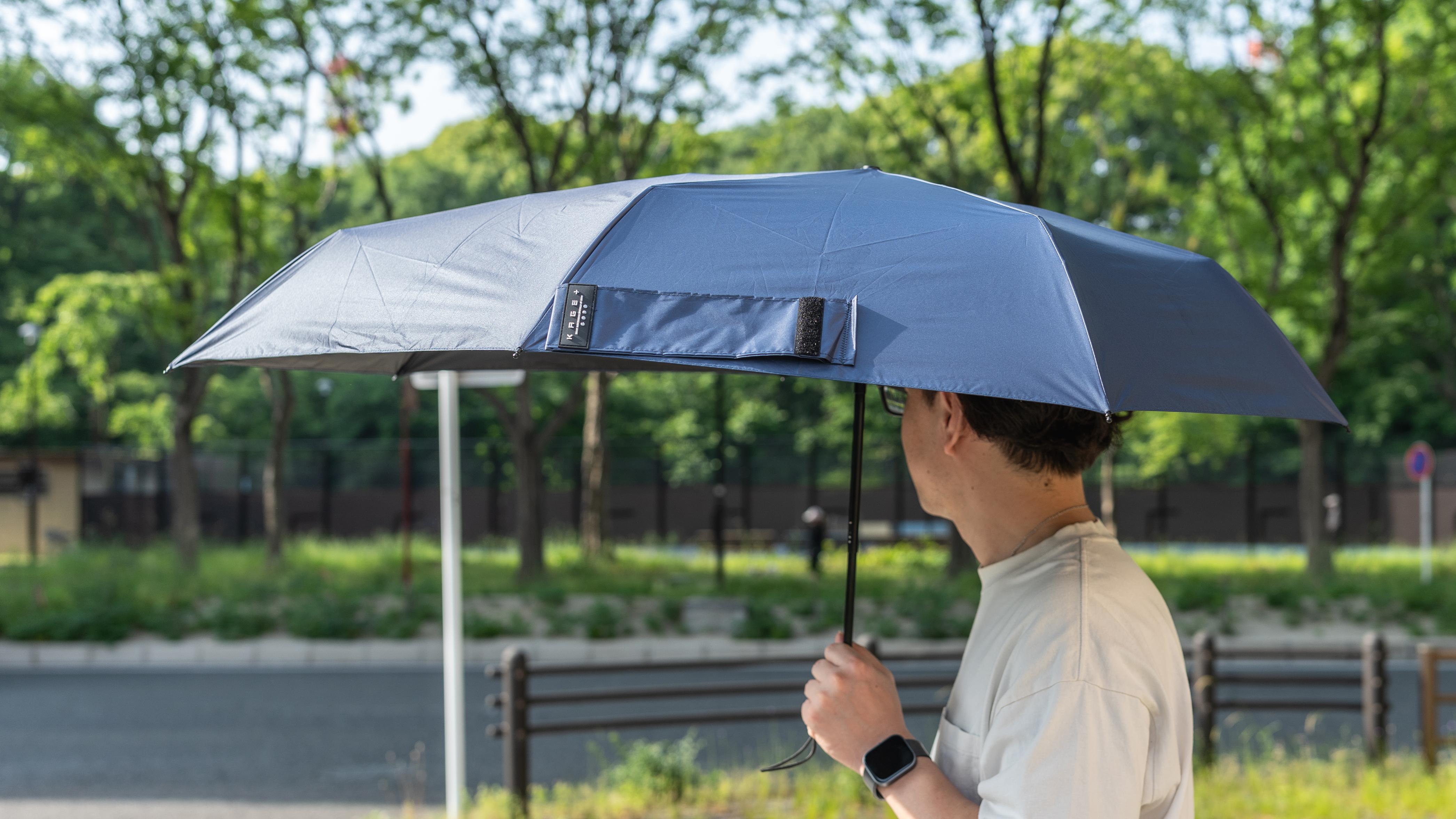 非対称デザインがいい仕事してます。「KAGE＋」は梅雨や猛暑にも