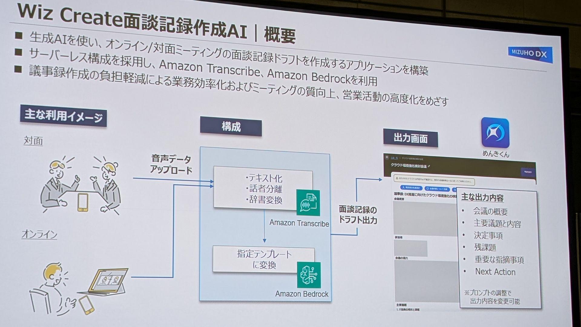 みずほFGがAIツールの内製開発に取り組む理由。面談の議事録作成は7割