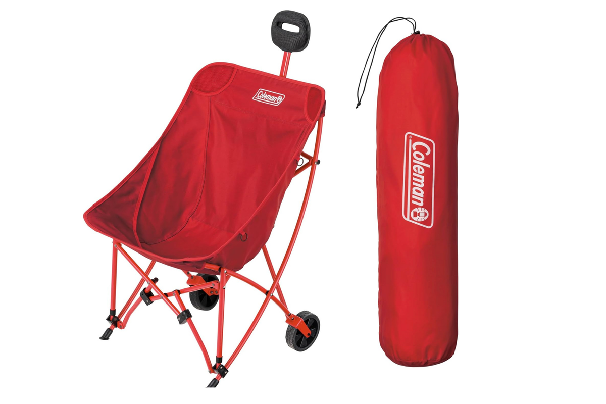 H*U様 Coleman 折りたたみチェア 赤 収納バッグ付き　2個セット 50kg運べて100kg座れるコールマン2WAY折りたたみチェアキャリー