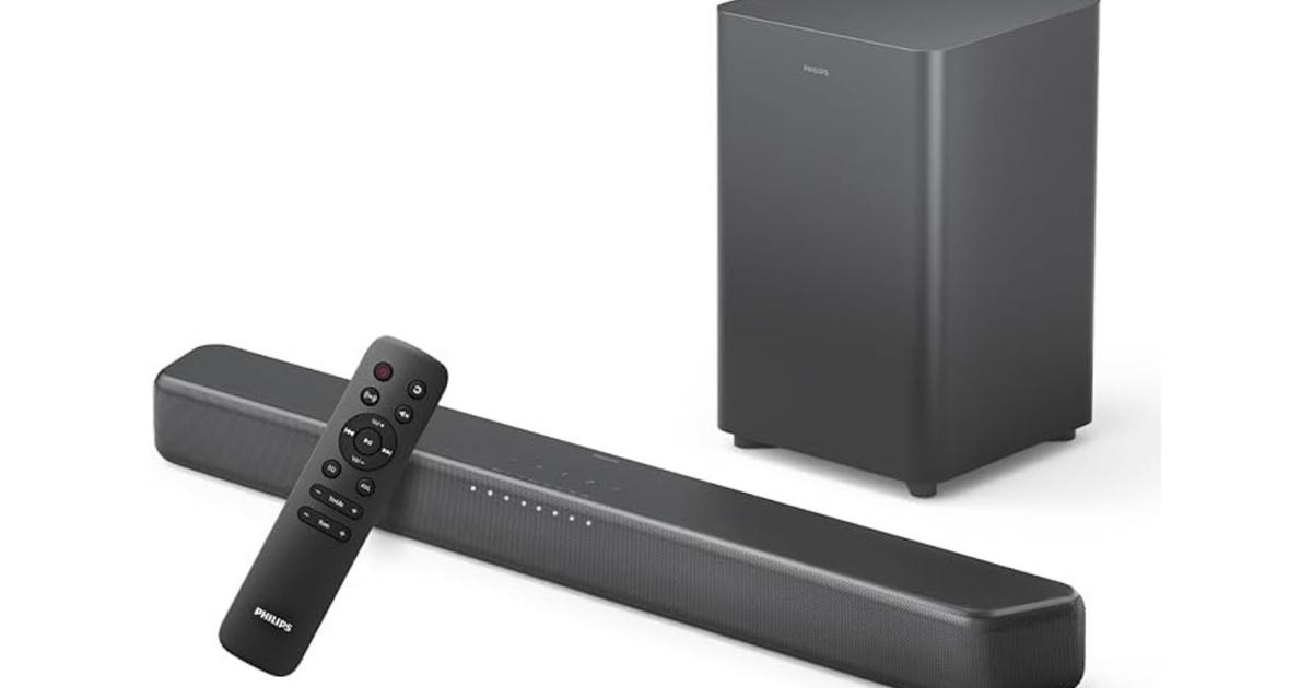 PHILIPS サウンドバー ブラック 臨場感あふれるサウンド体験！PHILIPSのサウンドバー 2.1が51