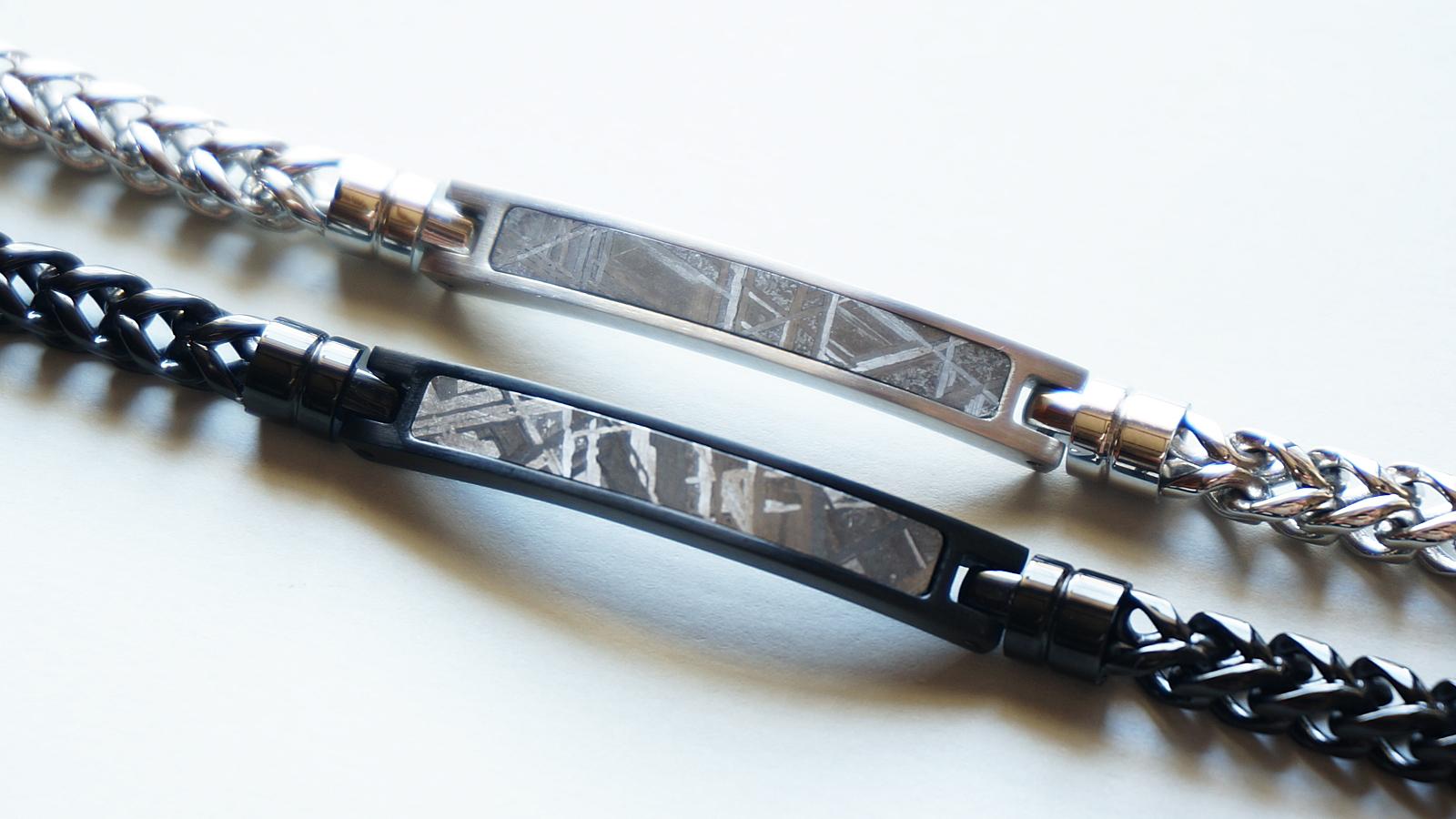 【希少】アルタイ隕石（メテオライト）のブレスレット6mm お買い得！ メテオライト(アルタイ隕石) 6mm ブラック