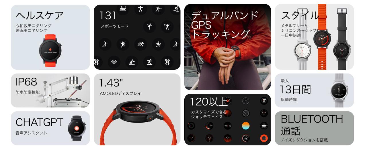 Nothingスマートウォッチ「CMF Watch 3 Pro」美品 cmf by NOTHING CMF Watch 3 Pro Dark Grey (スマートウォッチ