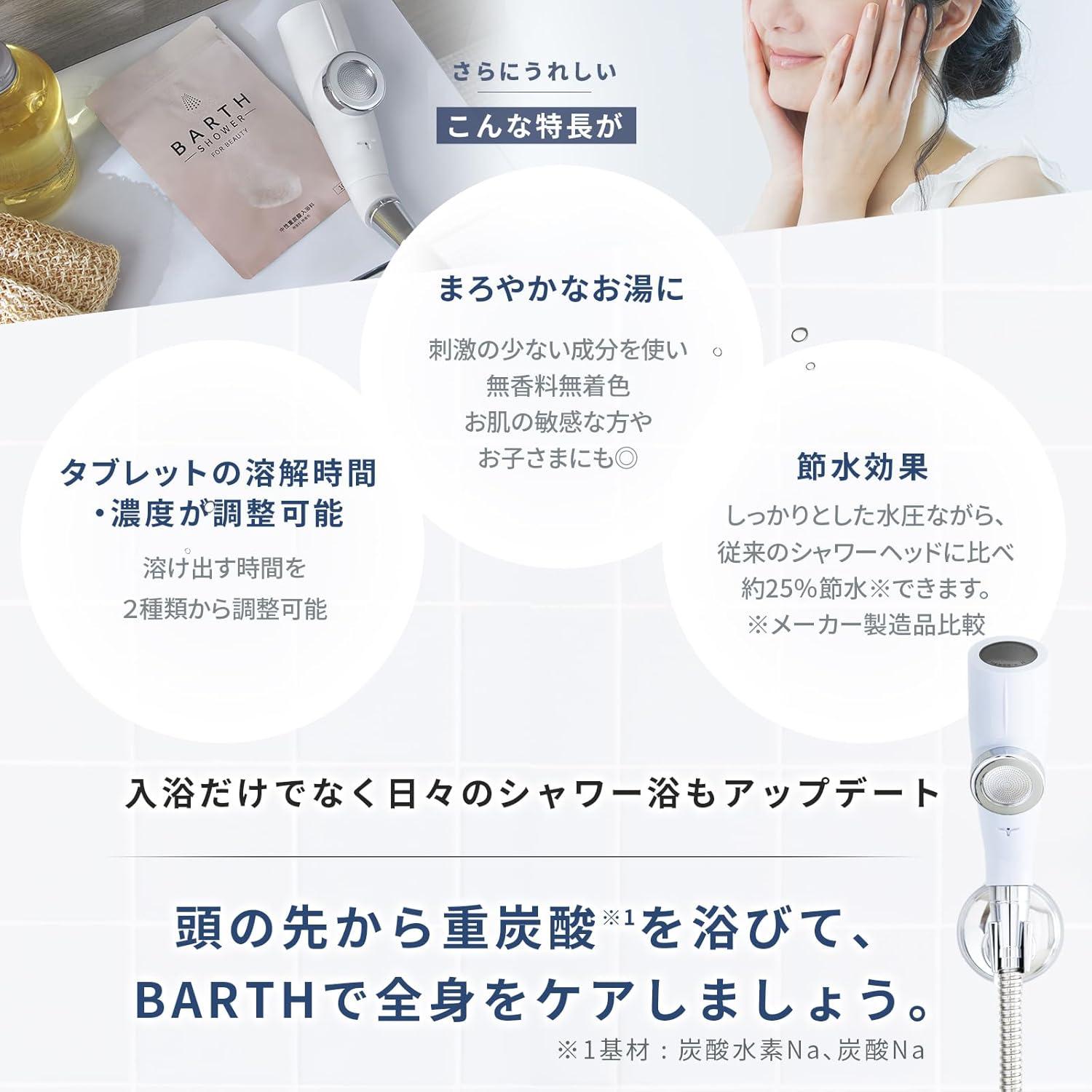重炭酸バブルシャワー」の新感覚。BARTHで毎日のバスタイムが