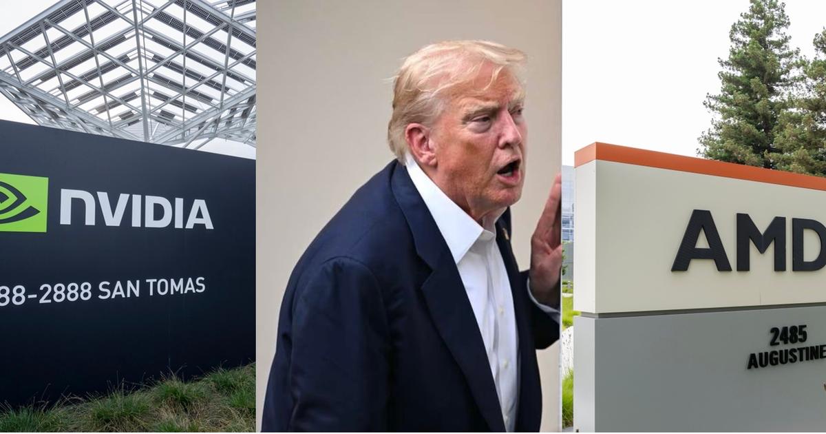 Business Insider Japanのニュース記事「エヌビディアとAMDにトランプが「15%の上納金」を要求するのは異様なことだ」の画像