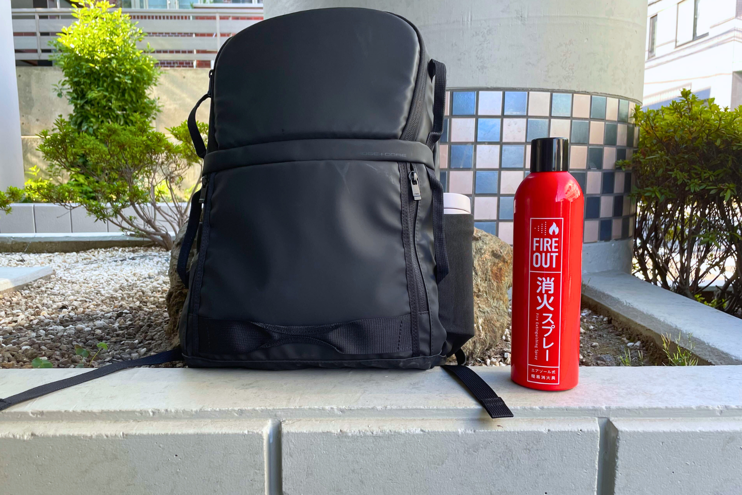 ワンプッシュで使える！スプレー式の簡易消火具「FIRE OUT」を防災 