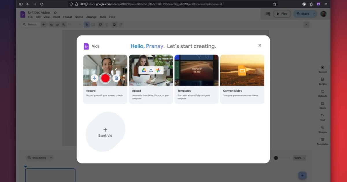 Googleの無料動画編集ツール「Google Vids」がついに一般公開。AI機能も使えるぞ！ | ライフハッカー・ジャパン