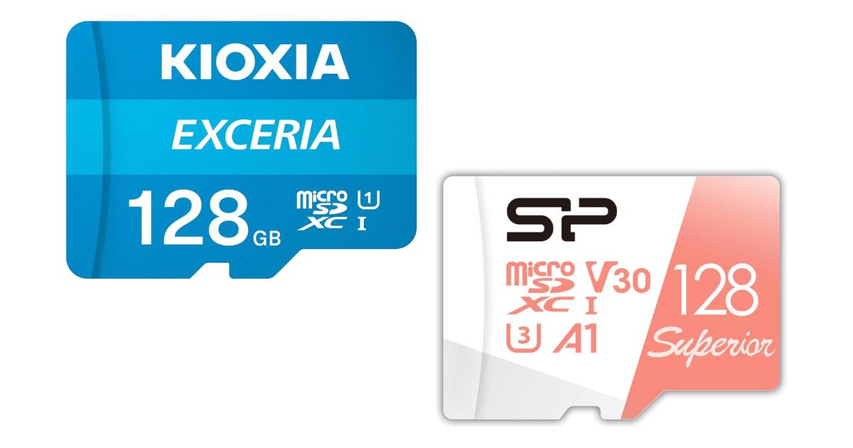128GBで1,000円台の快適microSD？ キオクシアとシリコンパワーに