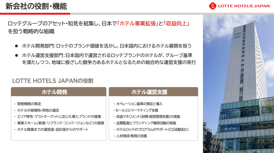 日韓ロッテ、ホテル事業の新会社設立。ロッテHD玉塚社長「もっと早く
