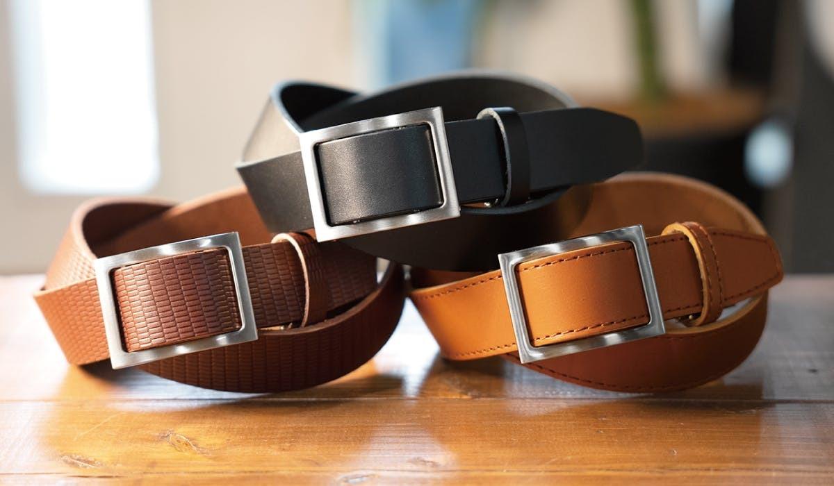 FIT SLIDE BELT NARROW XL 2.5cm幅 ブラック レザー Women's Slide
