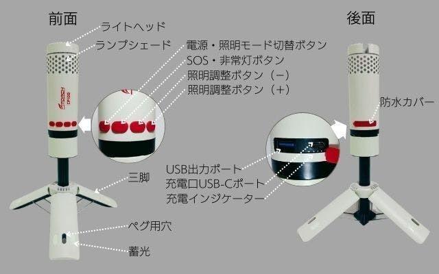 高さ91cmから照らす。伸縮式LEDランタンのプロジェクトが終了間近