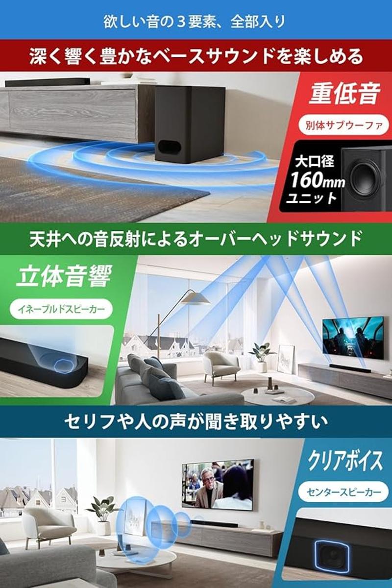 4万円台でこの臨場感は驚き！ソニーの立体音響サウンドバーで、自宅を 