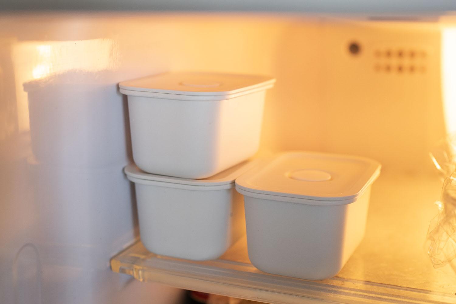 朝の貴重な1時間を守ります。無印良品の「小さなタッパー」でお弁当の