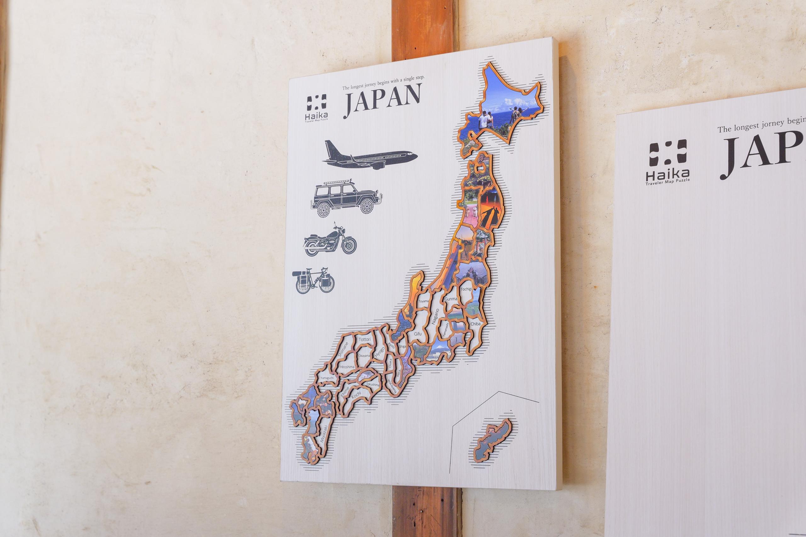 旅の思い出を地図アートにしてみた。まだ行ってない場所を見るたび、次