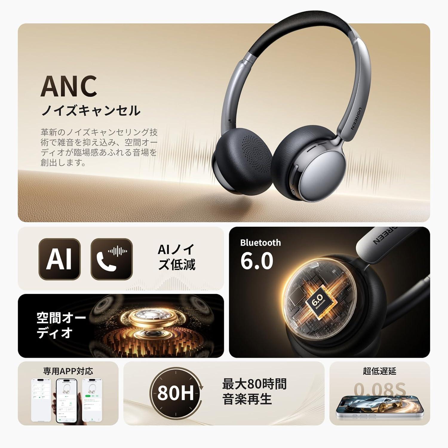 UGREENの音質妥協なしヘッドホン、衝撃の50％オフで3,000円 #Amazon