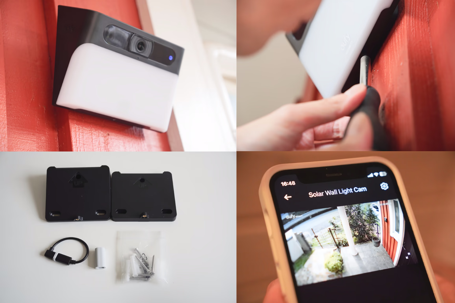 防犯カメラ AnkerEufySolarWallLightCamS120 Eufy Solar Wall Light Cam S120（ソーラー充電+センサーライト